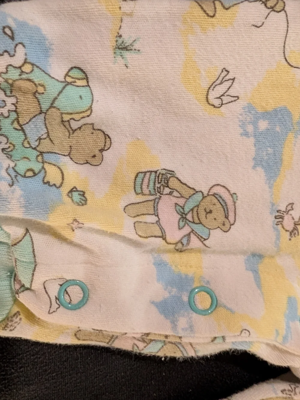 Retro 80's baby jumper teddy bear beach motif 0-3 months
